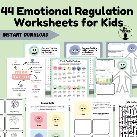 Emotional Regulation Worksheets For Kids